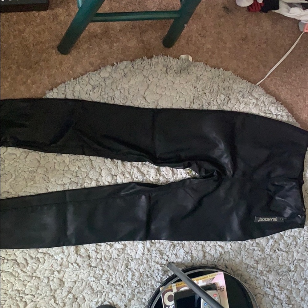 Faux leather pants